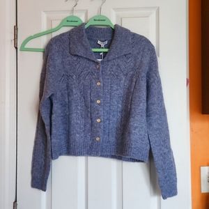 Petite Studio NYC Adora Mohair Cardigan - Cornflower Blue - Medium